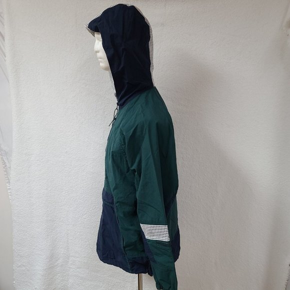 Catalina Womens Medium Green Hooded 1/2 Zip Kangaroo Pocket Hoodie Windbreaker - Picture 10 of 14